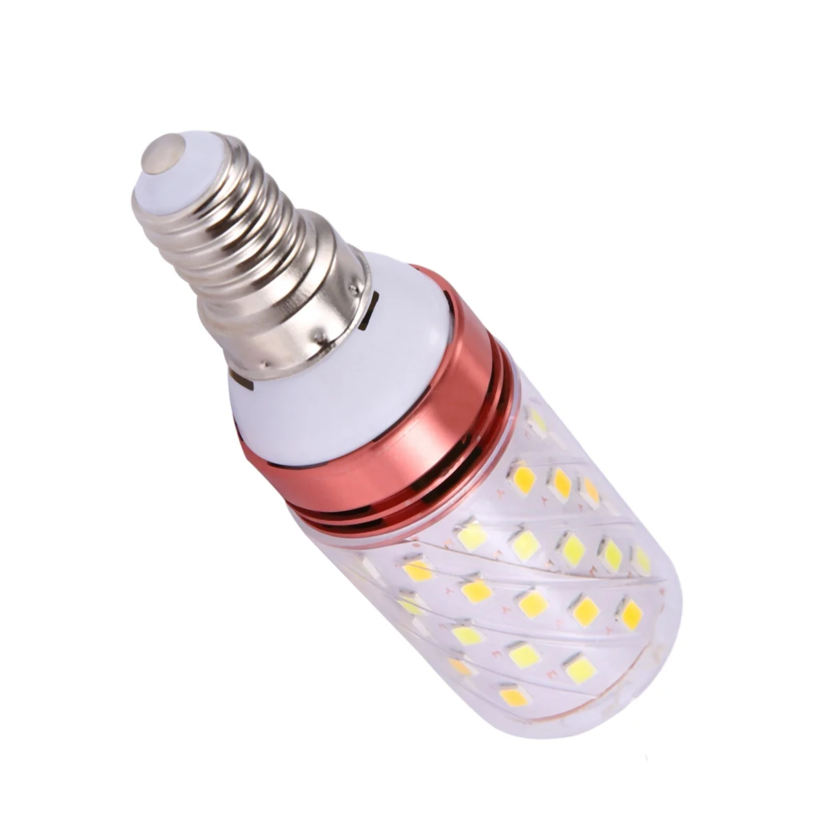 A71P 4X 3 درجات حرارة اللون المتكاملة SMD LED مصباح الذرة E14 AC85V - 265V أبيض دافئ عالي الضوء 12W #5
