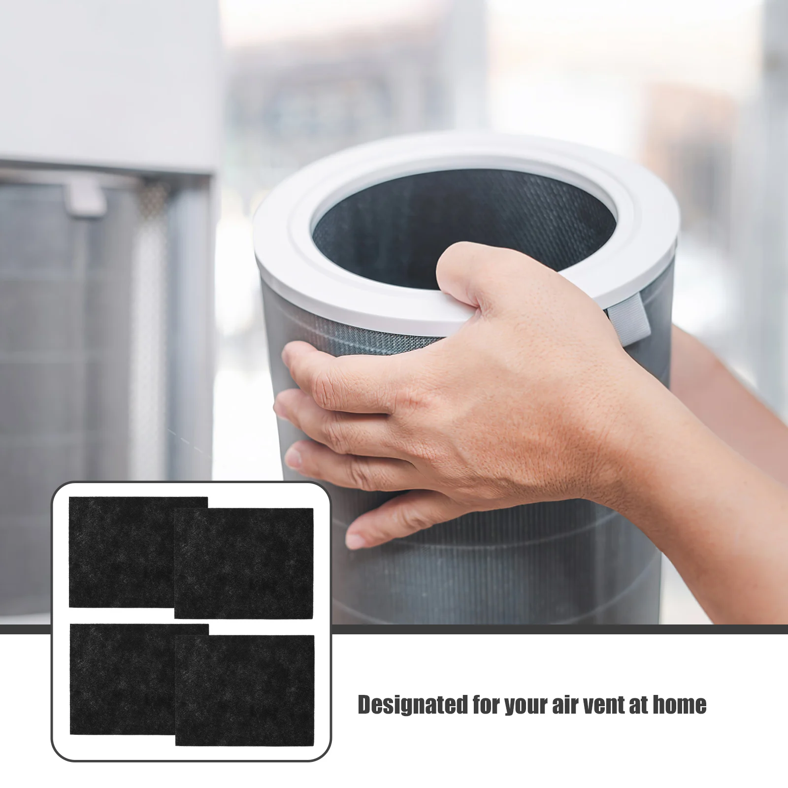 

Reusable Air Conditioner Filters Ventilation Opening Charcoal Material Electrostatic Dust Cloth Replacement Vent Filters