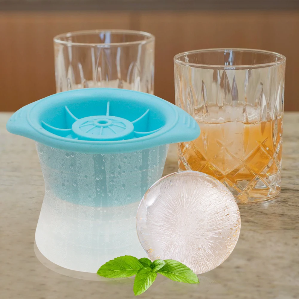 New 6cm Round Ball Ice Cube Mold DIY Ice Cream Maker Plastic Ice Mould Whiskey Ice Tray for Bar Tool Kitchen Gadget Accessories