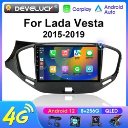 2 Din Android 12 Car Radio Multimedia Video Player For LADA Vesta Cross Sport 2015-2019 GPS 4G WIFI Stereo Carplay Auto QLED RDS