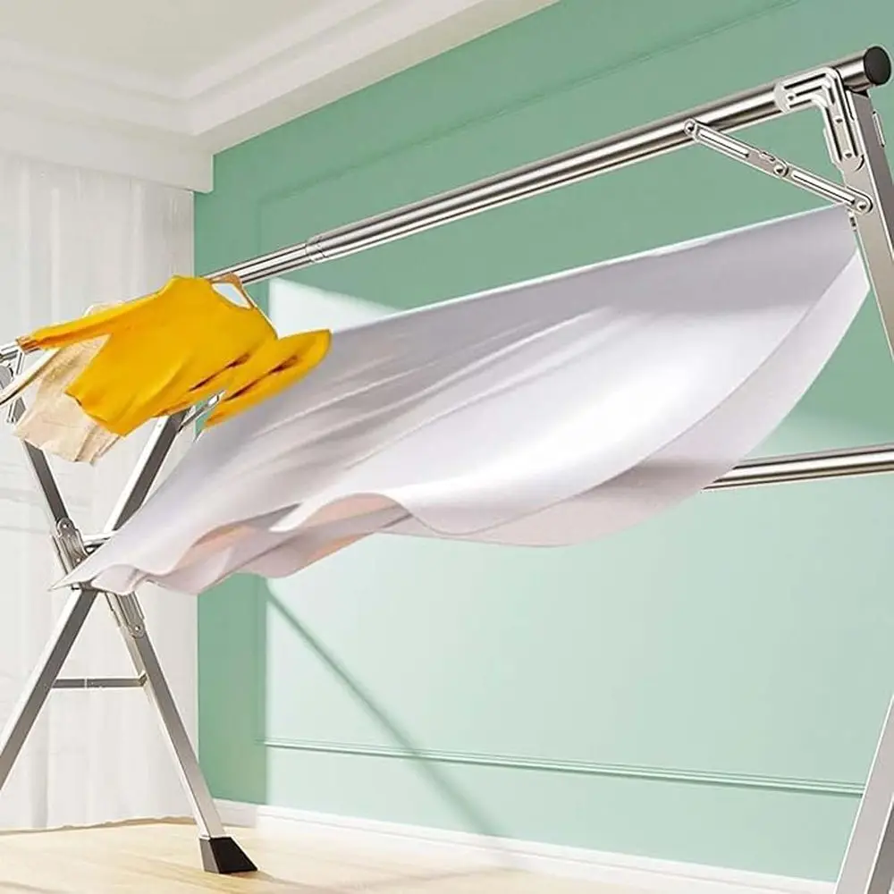 

X-Shape Floor-Standing Clothes Hanger, Folding Drying Rack, Easy Setup, Portable for Indoor & Outdoor Use (1.6m)