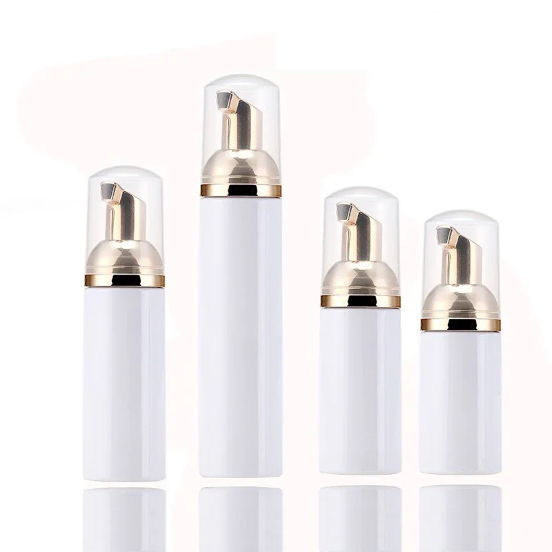 10Pcs 30/50/60/70/80/100ml Refillable Bottle Plastic Foaming Pump Bottle with Transparent Caps Soap Mousses Liquid Dispenser