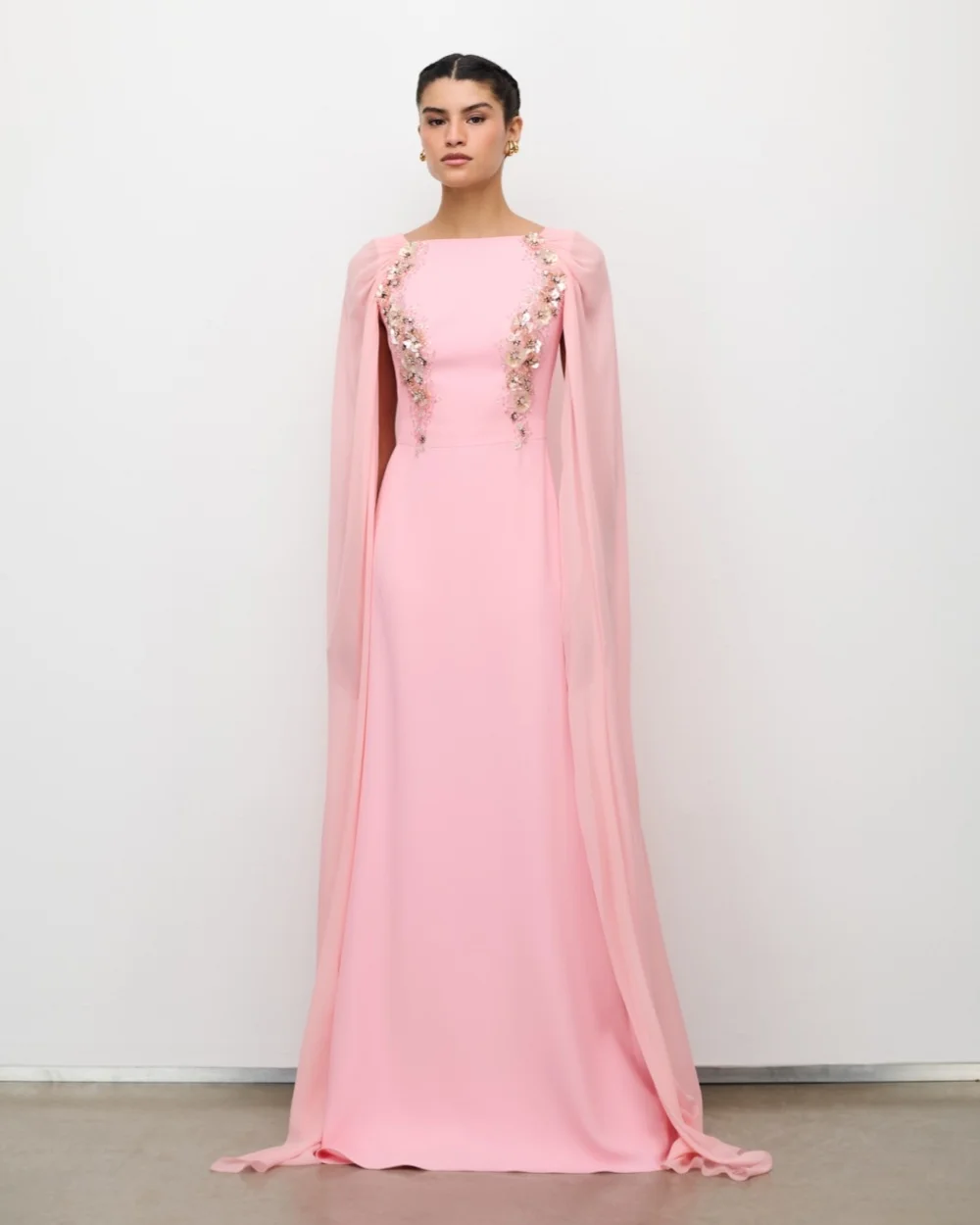 

Customized Fashion Classic Women Jersey Handmade Flower Rhinestone A-line Evening Dresses Elegant O-Neck Sleeveless Party Gowns