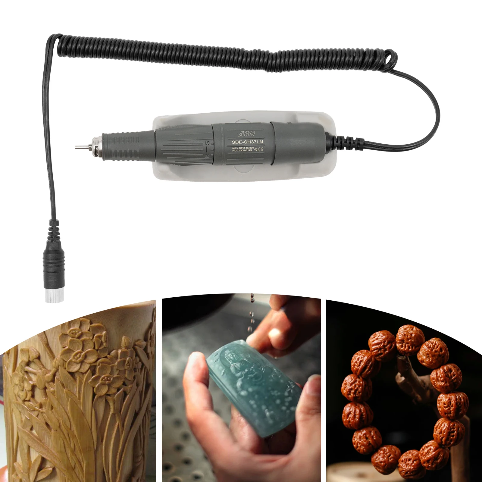 45K RPM Handle, Polisher Handle, Grinding Handle, Smooth Surface, Easy Clean, with Holder for Grinding/Engraving