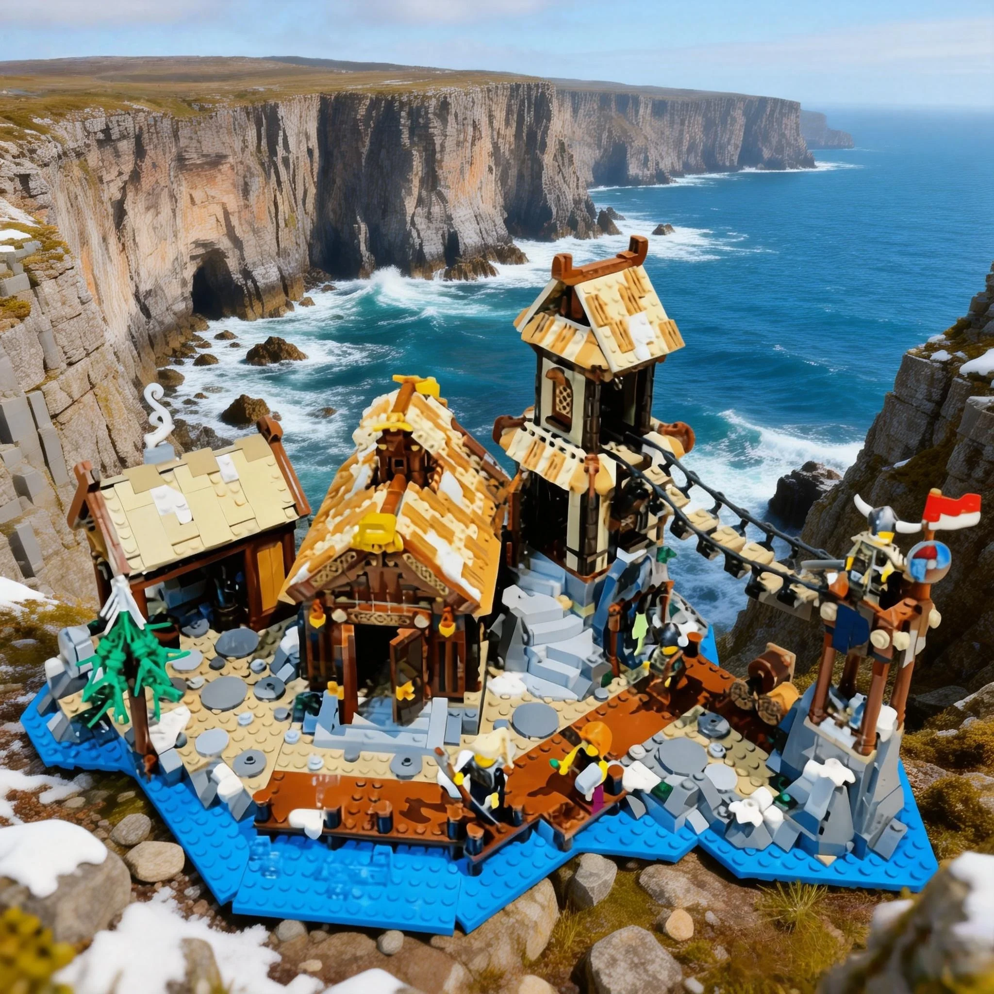 

MOC2026 New Creative Toy: Innovative Viking Village Street Scene Building Blocks for Kids. A perfect gift for New Year or birthd