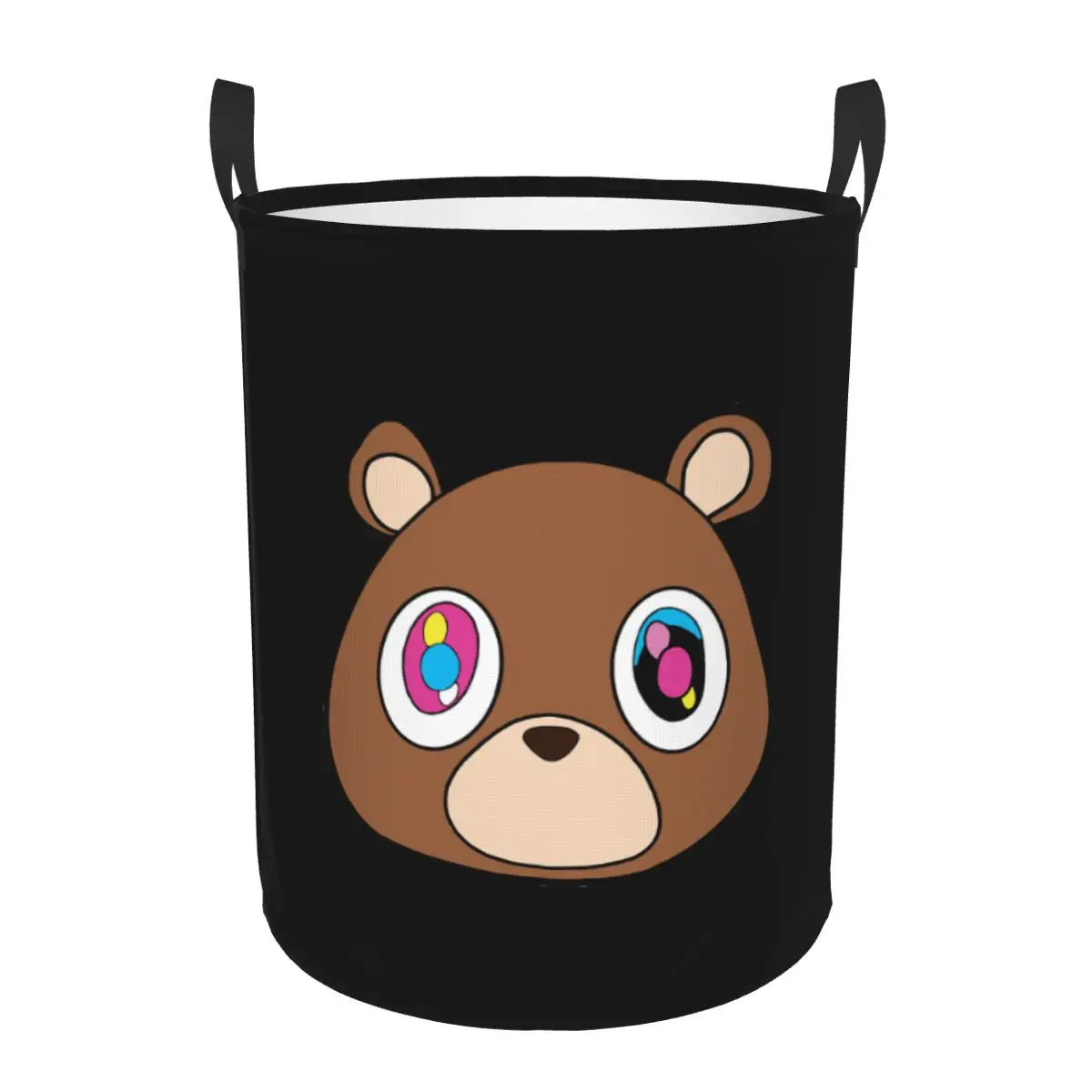 Custom Kanye West Ye Bear Laundry Basket Collapsible Toy Clothes Hamper Storage Bin for Kids Nursery