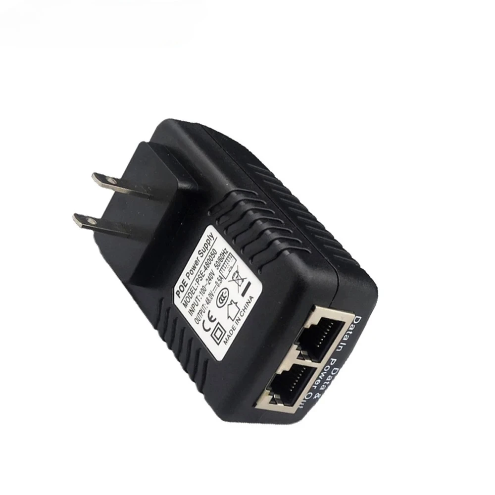 

48 В 0,5 А POE адаптер питания США, переключатель инжектора, настенная вилка для IP-камеры, Wi-Fi, видеонаблюдения, вилка стандарта США, источник питания Ethernet