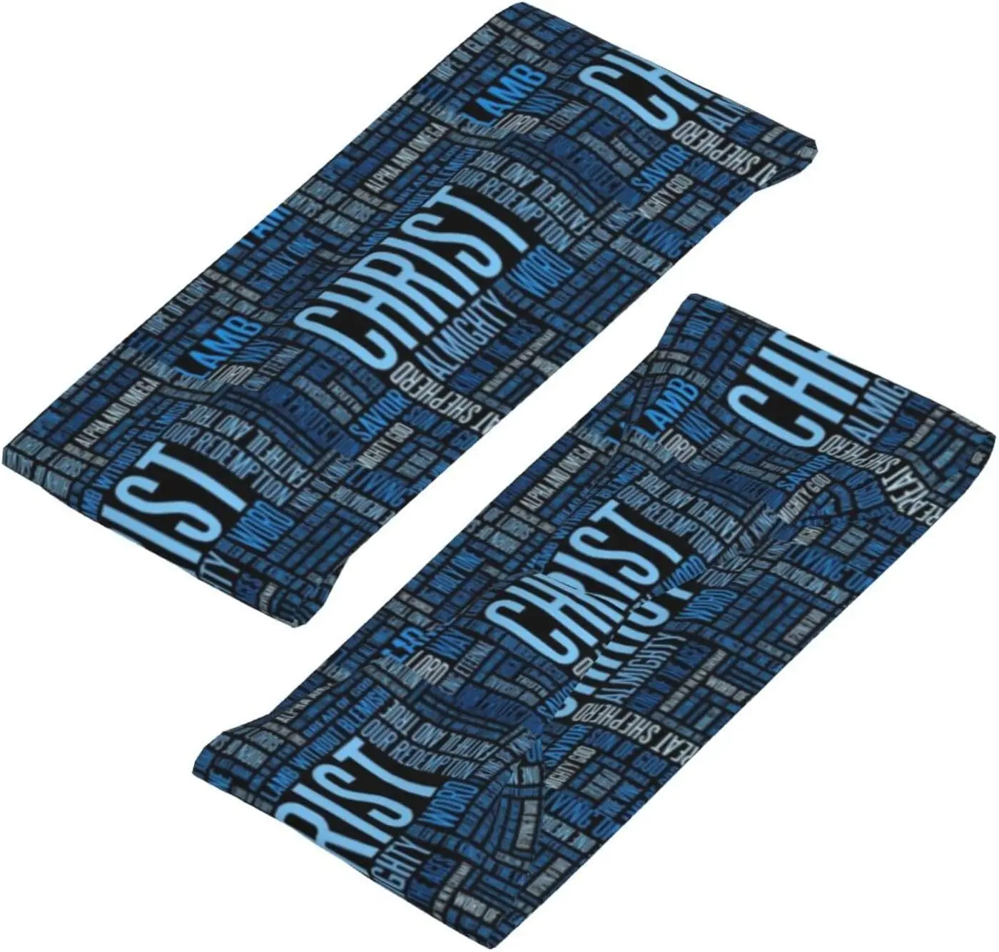 Christian Themed Christ Almighty Word Art Headband Sweat Absorbent Sports Hairband for Running Yoga Elastic Non-slip Religious