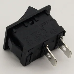Mini switch, black press button 5 drive 6A-10A 110V 250V kcd1 2 pins rocker/off switch 5 second 21mm * 15mm black 10 Main Sales Settlement Switch - №8