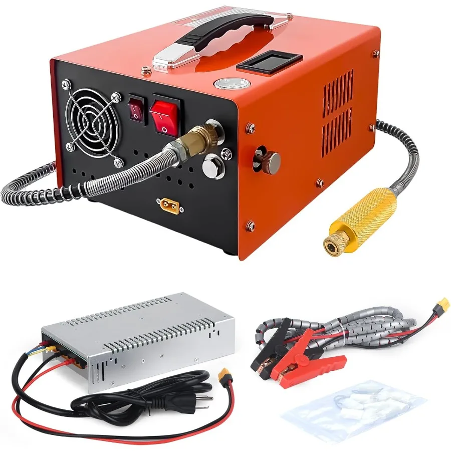 

HighPressure Water and OilFree PCP Air Compressor for Home Use with 4500Psi 30Mpa Output Dual Power Supply 12V DC and 110V AC I