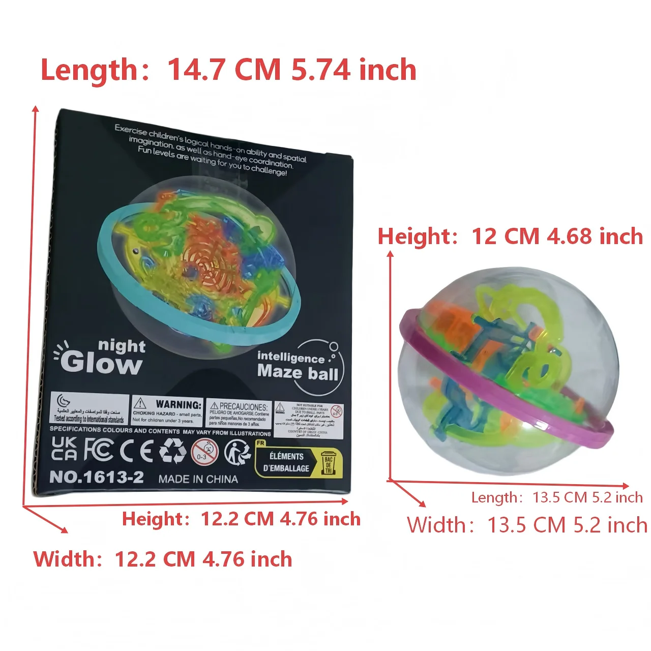 Glow-in-the-Dark 3D Maze Ball, - Kids Education Level review and price