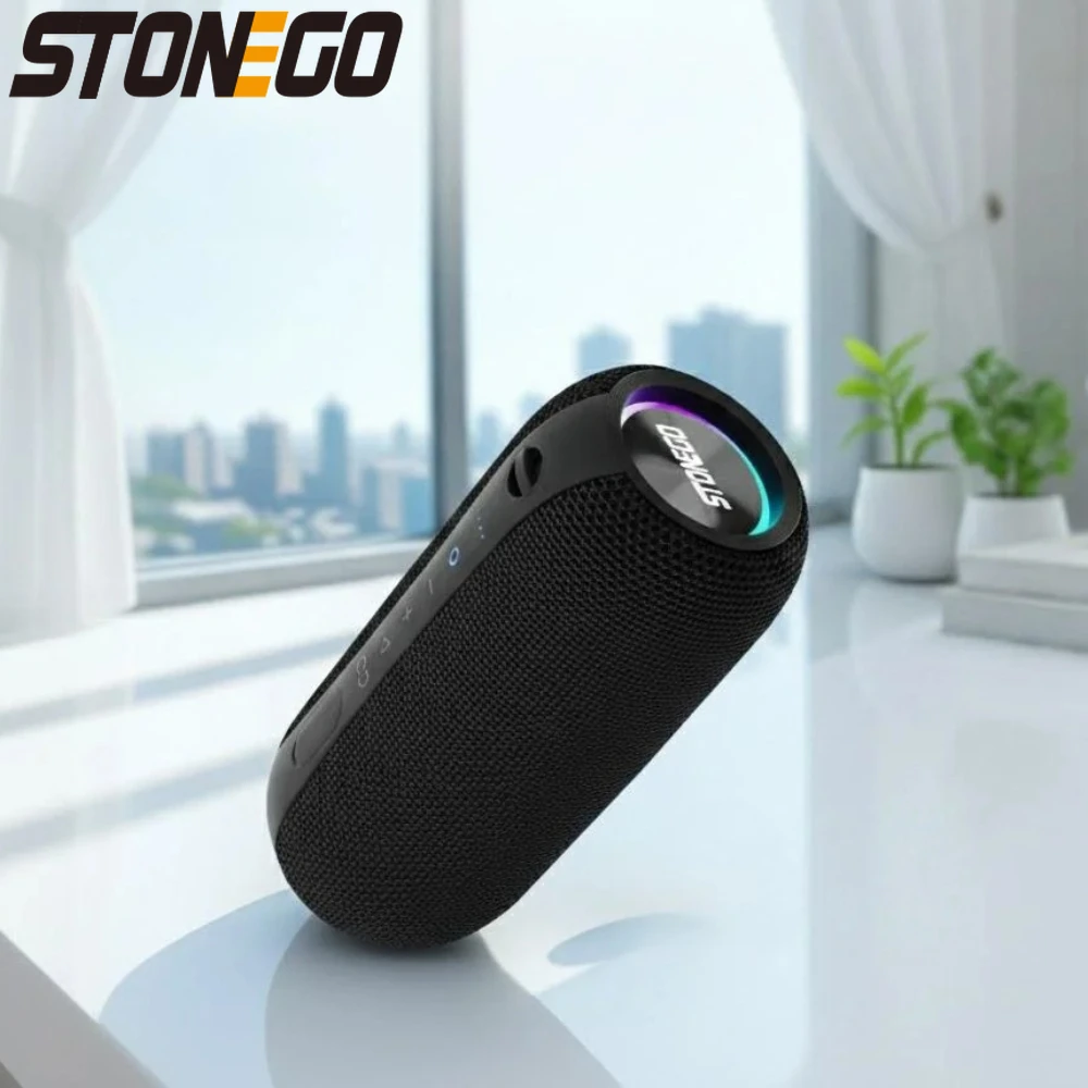 

Беспроводная Bluetooth-колонка в стиле панк, 1 шт., прозрачный дизайн, LED-подсветка, TWS, стерео, глубокий бас, портативное аудиоустройство