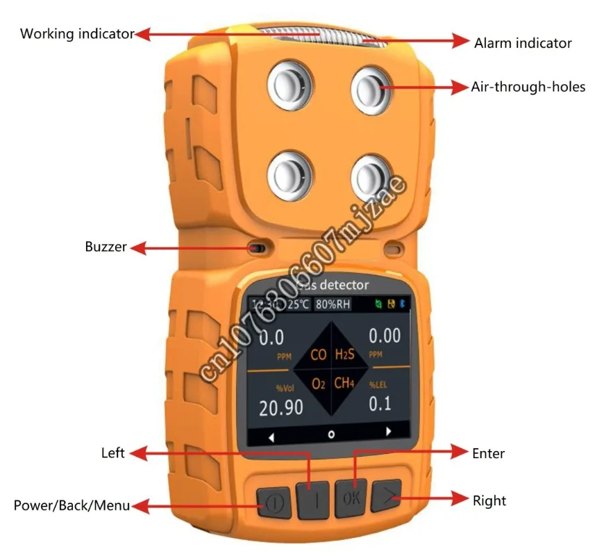 Handheld benzene C6H6 gas detector portable benzene gas leak detector benzene gas analyzer sensor