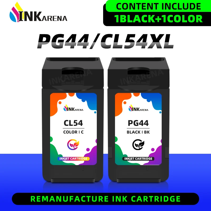 cartucho de tinta remanufaturado compativel com impressoras canon pixma pg44 cl54 pg44 xl e401 e402 e461 e471 e481 01