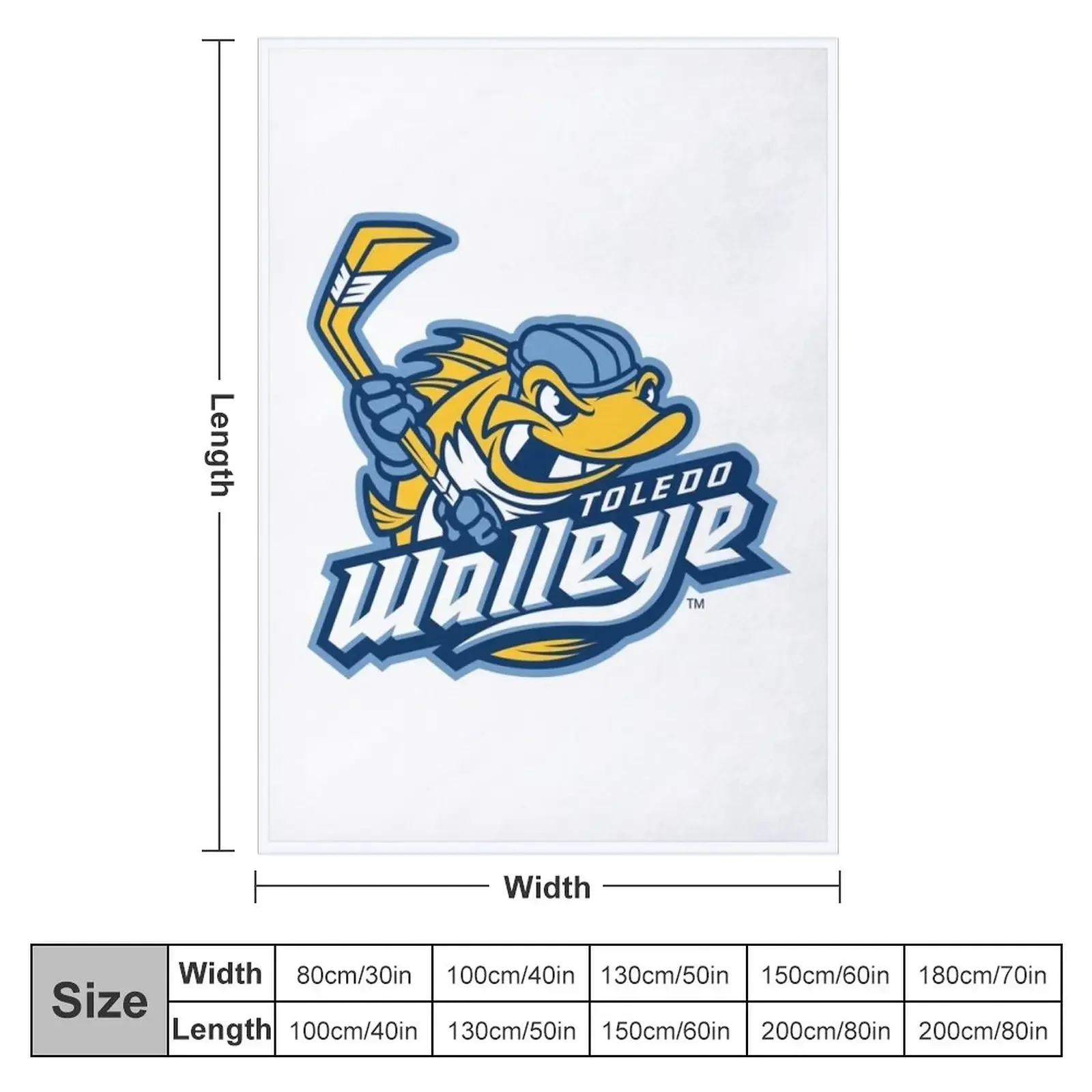 Toledo Walleye Throw Blanket Decorative Beds Nap Soft Beds Blankets