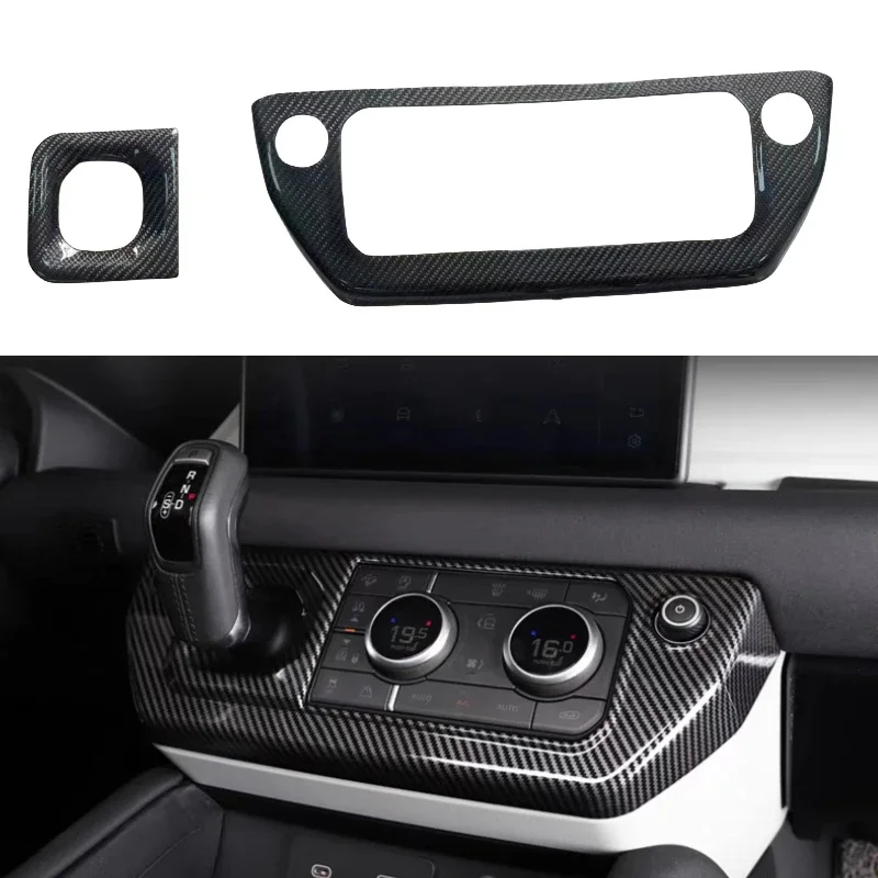 New！ Fit for Land Rover Defender 110 2020-2024 Dry Carbon Fiber Interior Air Conditioning Mode Key Frame Central Control Outlet