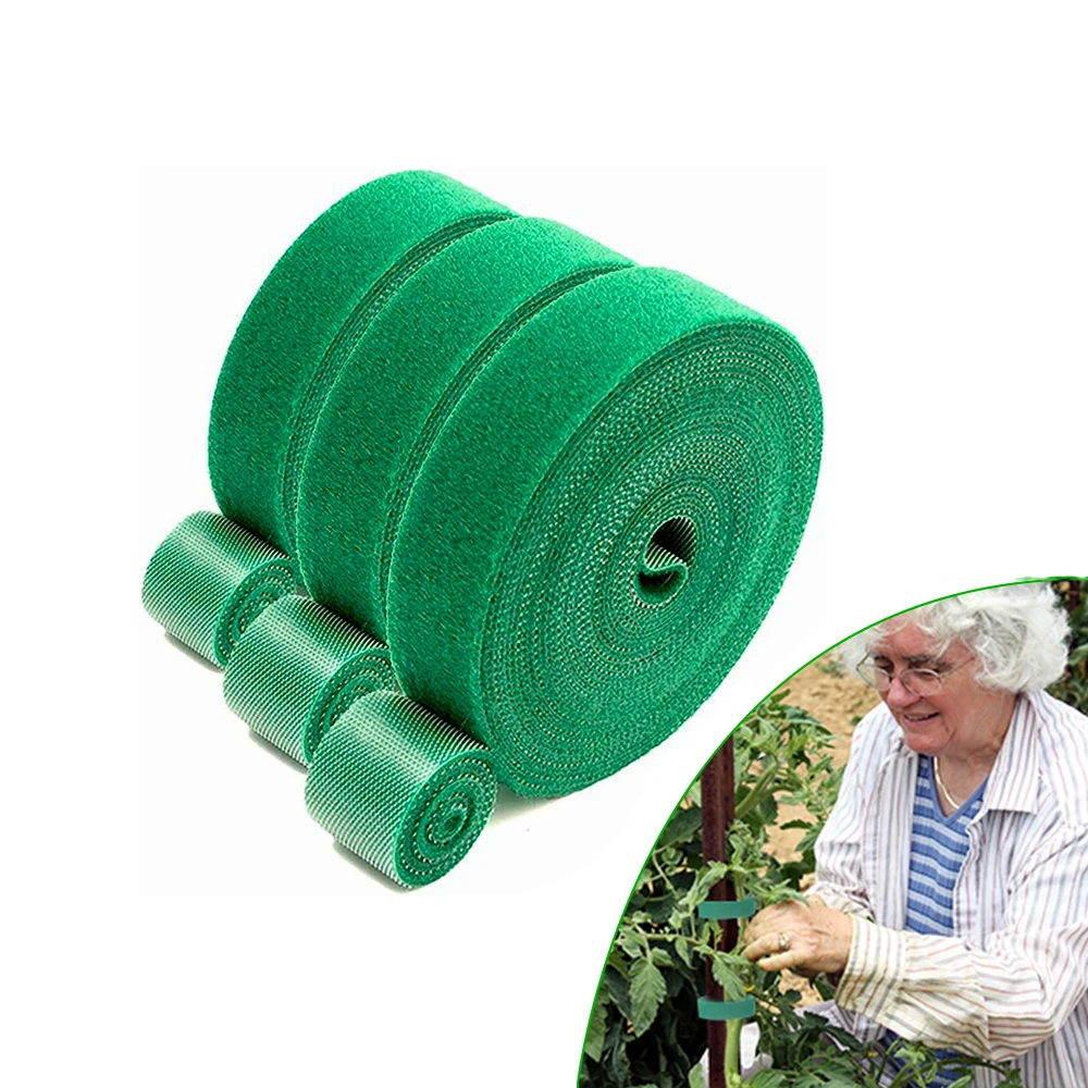 3Pcs 5m Plant Ties Nylon Plant Bandage Tie Gardening Climbing Plant Magic Hook Self-adhesive Tape Fastening Support Accessories