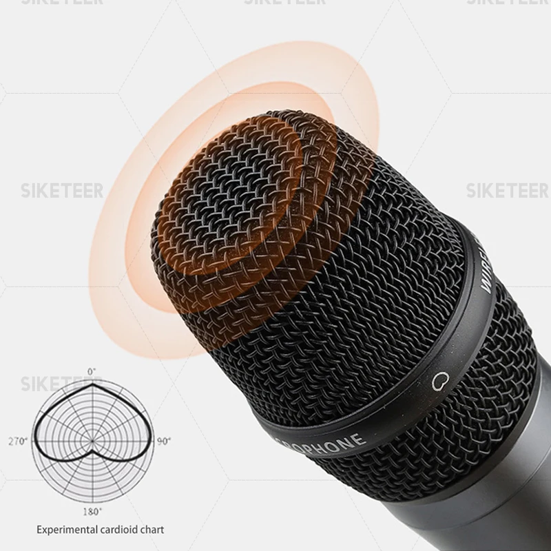 Sistema microfonico wireless UHF professionale Microfono a condensatore indossato dalla testa a 8 canali per chiese, matrimoni e microfoni da palcoscenico