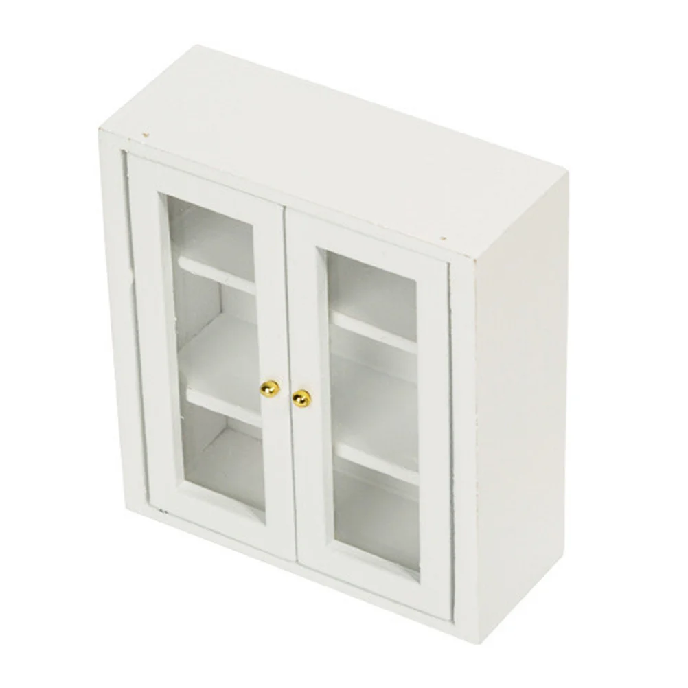 Simulation Cabinet Mini Bar Furniture Kitchen Decor House Decoration Tiny Wooden Ornament Adornment Wall