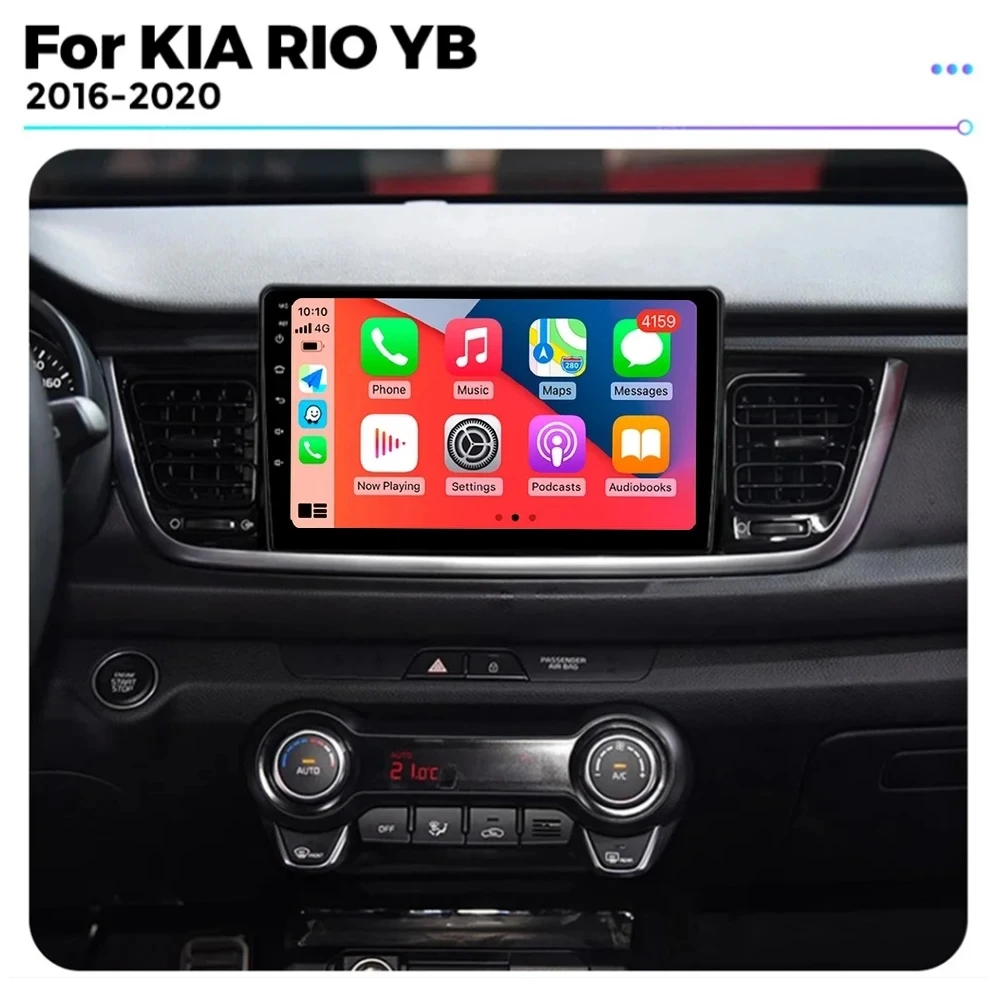 أندرويد 15 Carplay راديو السيارة التلقائي لكيا ريو ستونيك YB 2016 2017 2018 2019 2020 2021 2022 نظام تحديد المواقع مشغل فيديو الوسائط المتعددة ستيريو BT
