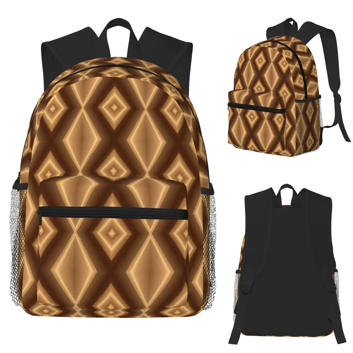 

Ромбовидный геометрический узор (9) Студенческий рюкзак Школьная сумка Походный дорожный рюкзак для мужчин и женщин Книжная сумка Сумки на плечо