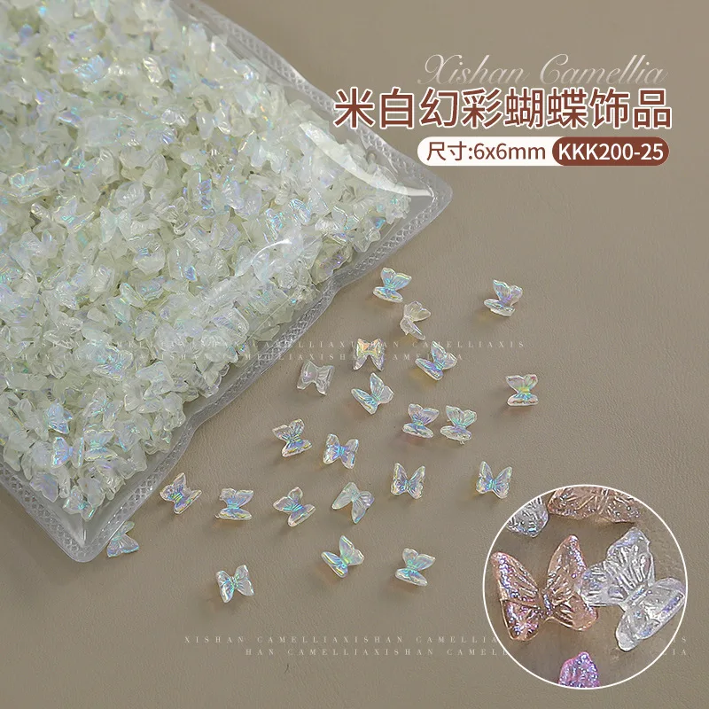 100 Stuks Wit Lint Strik 3D Nail Charms 10*11mm Hars Witte Boog Manicure Decoratie DIY Koreaanse Zwarte Strik manicure Onderdelen