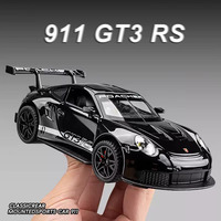 1:32 911 GT3 RS Macan Alloy Sports Car Diecast Model Toys Ornament Doors Opened Sound Light Pull Back Vehices Kids Festival Gift