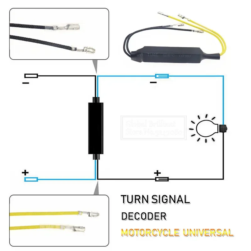 2x/4x Turn Signal Light Resistance Decoder Motorcycle Indicator 21W 26 Ohm LED Light Load Resistor Flasher Flash Blinker Adapter view 3