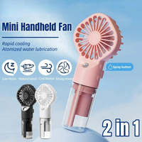 Portable Humidifier Fan Mini Handheld Mist Fan Portable Rechargeable Handheld Fan With Humidifier Mini Water Spray Fan