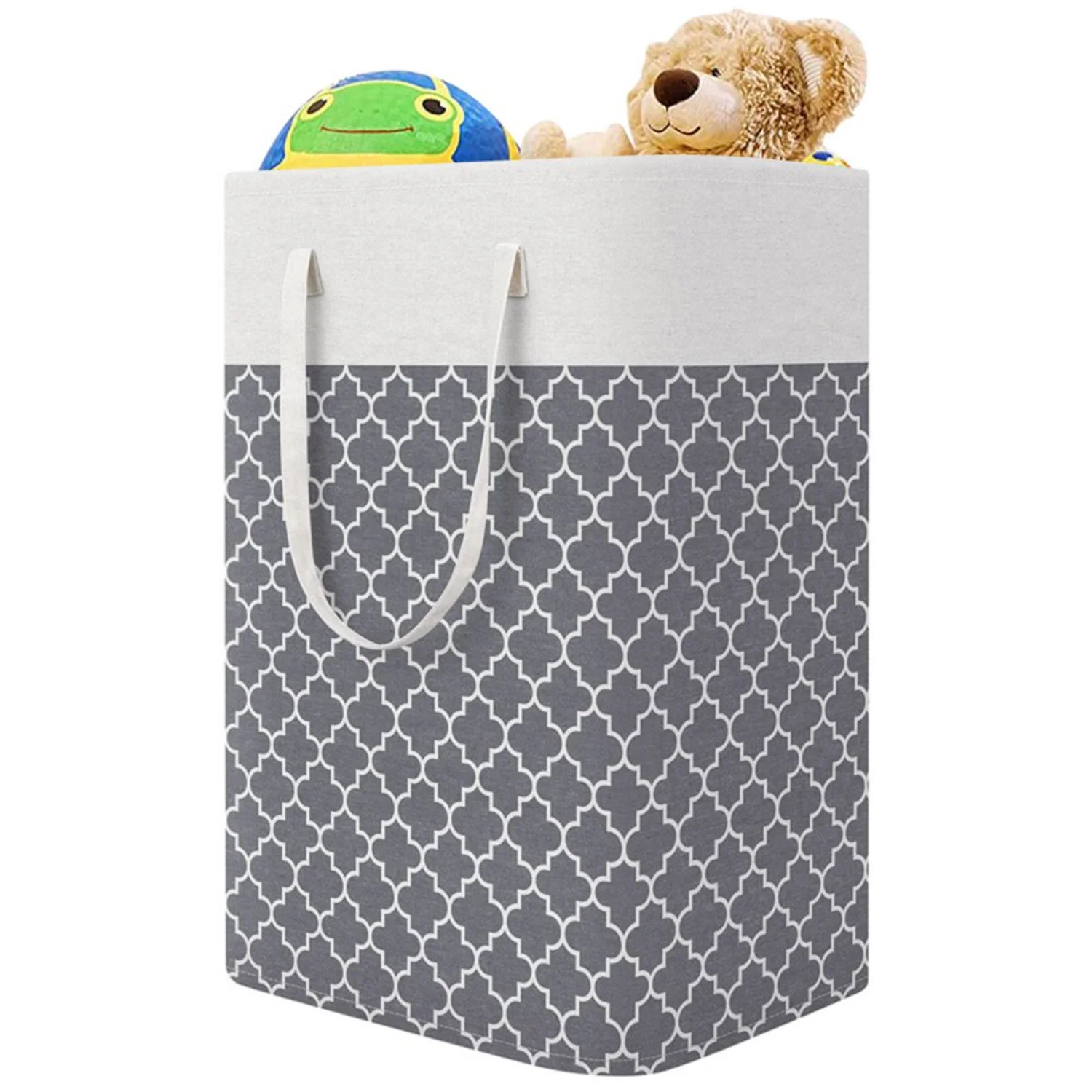 Newce Fabric 75L Laundry Basket Hamper Large Collapsible Laundry Hamper with Easy Carry Handles，Freestanding Clothes Hampers f