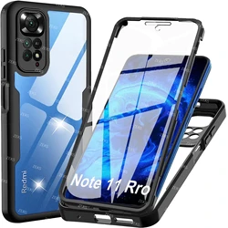 360 Full Body Screen Protector Transparent Case For Xiaomi Redmi Note 11 Pro 13 12 10 9 Pro 13C 12C 10C Shockproof Phone Cover