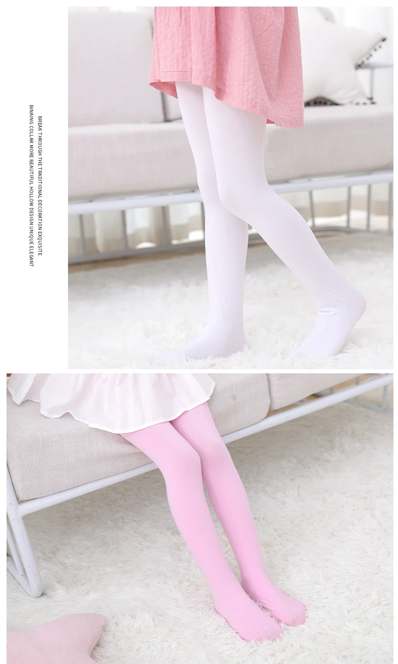 Frühling Mehrfarbige Kinder Mädchen Strumpfhose Ballett Tanzstrumpfhose Kleinkind Kinder Strümpfe Samt Weiß Herbst Baby Schüler Strumpfhose – Detail 2