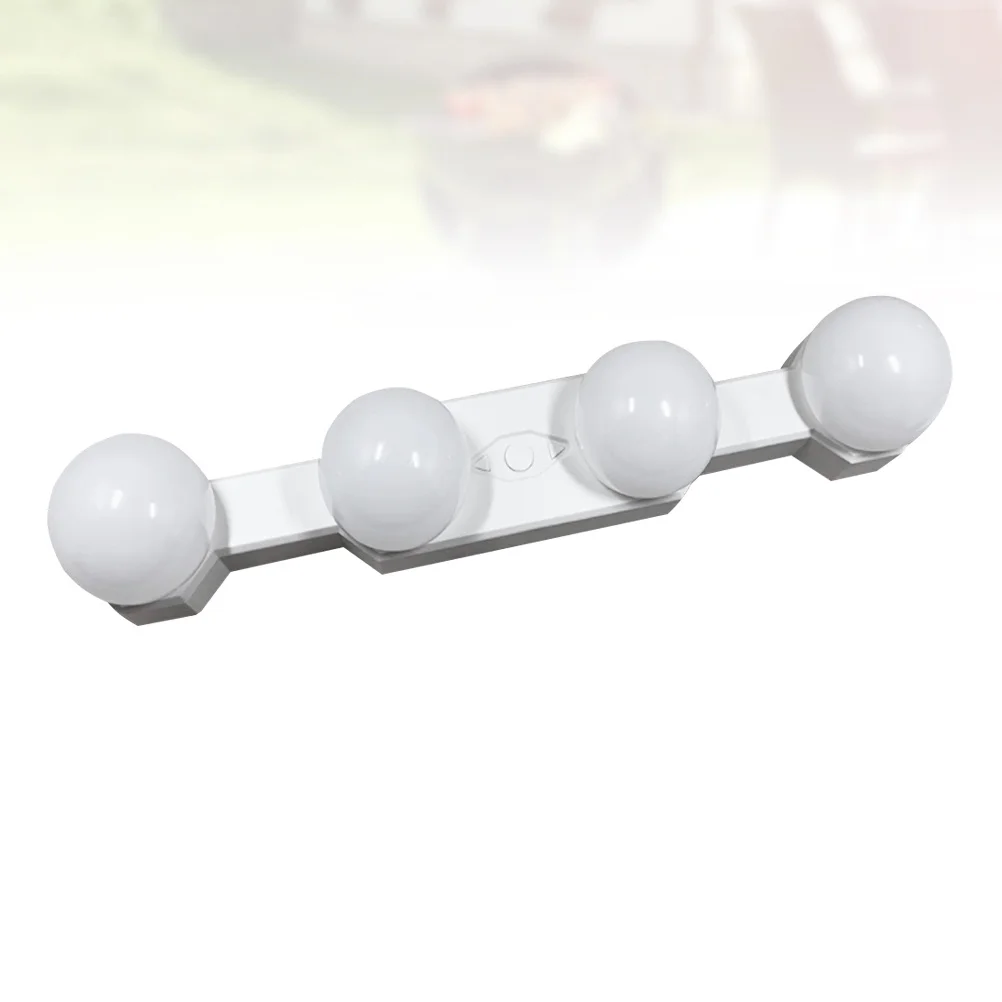 

No Drilling Suction Cup LED Makeup Light 4 Bulb Portable Vanity Lights for Bathroom Mirror Results