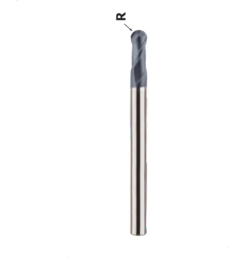 YG-1 4G MILLS R0.75mm 1.5X4X1.5(4)X50 R1mm 2X6X2(8)X50 SOLID CARBIDE END MILLS 2 FLUTE BALL NOSE with EXTENDED NECK SEM846