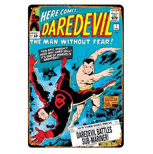 1pcs,Daredevil (1964) #7 Comic Book Metal Poster -  Tin Sign - Retro Decor