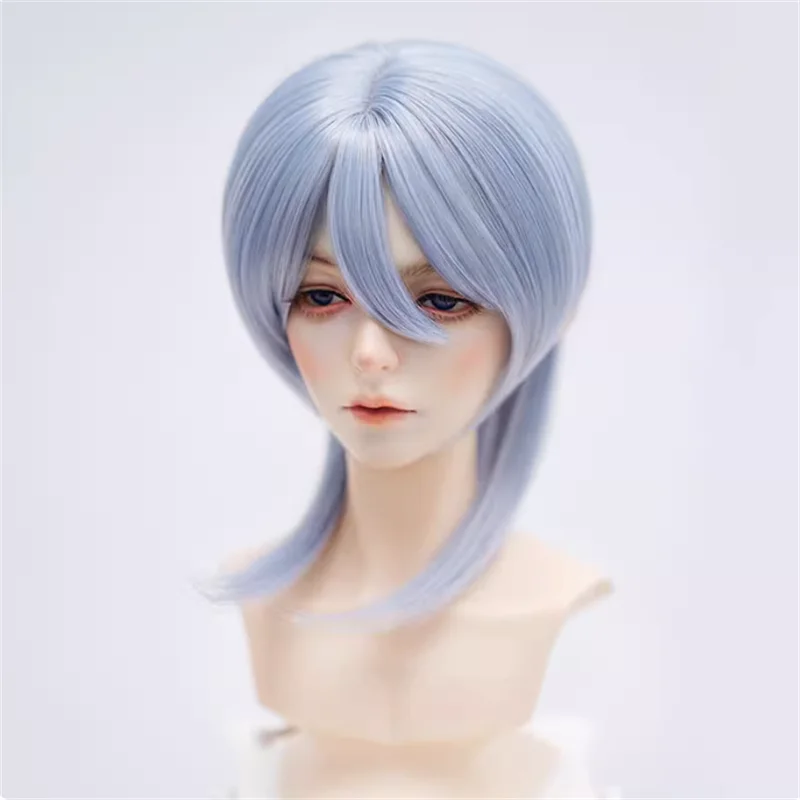 Bjd-人形用の短いかつら,sd,msd,mdd,ゴールド,ブラック,ピンク,ブラウン,ブルー,グレー,1/3, 1/4