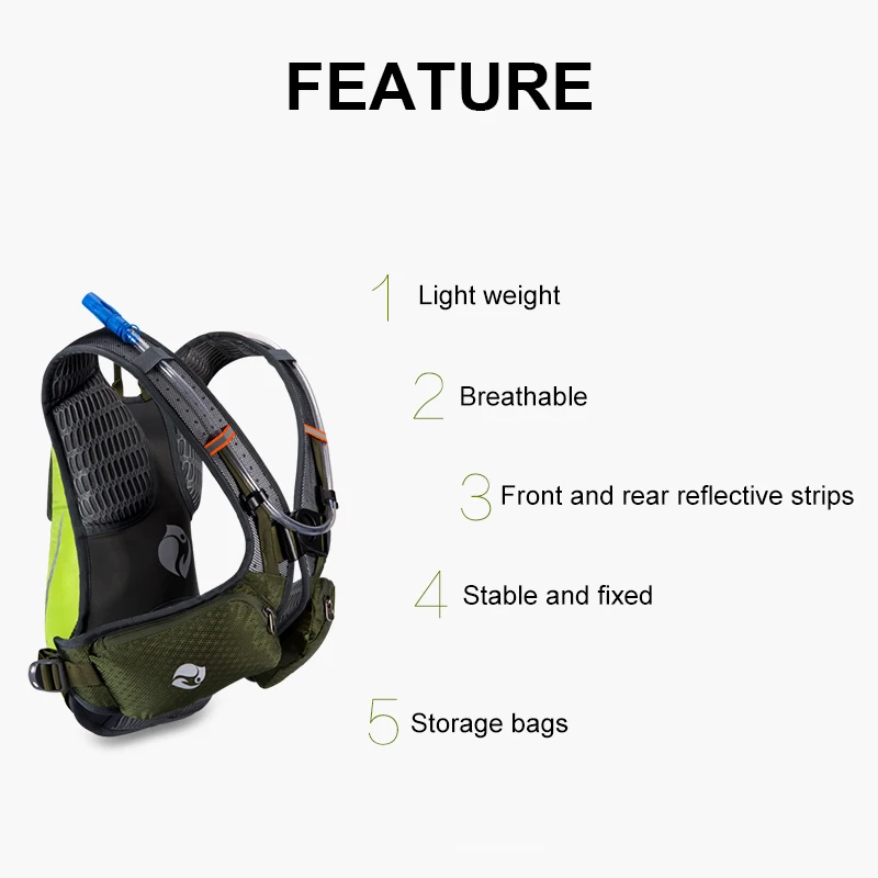 Anmeilu Running Backpack Outdoor Sports Race Training Professional Lightweight Camping Marathon Cycling Travel Bag