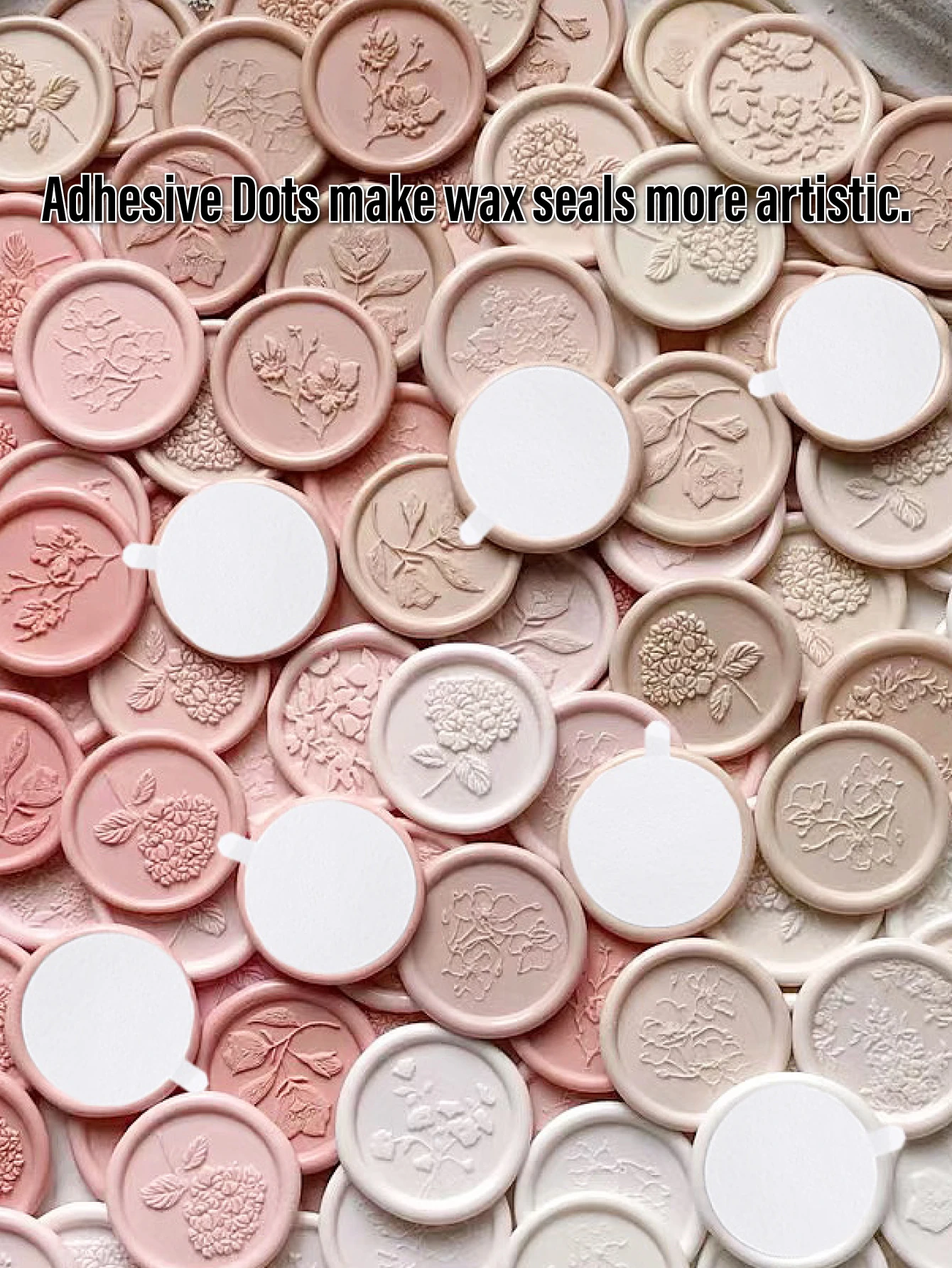 100pcs Double-Sided Adhesive Dots for Wax Seal Stamp, 1inch Adhesive Wax Seal Backing Stickers, Craft Adhesive Waxing