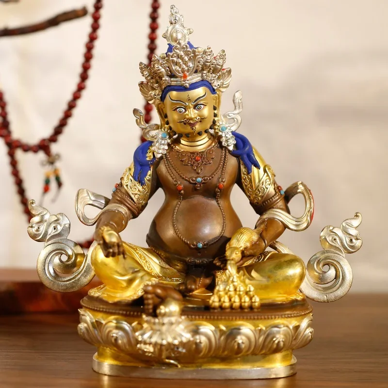 GOOD quality Gilding Buddha statue Asia Nepal temple luck The God of wealth Jambhala bronze copper