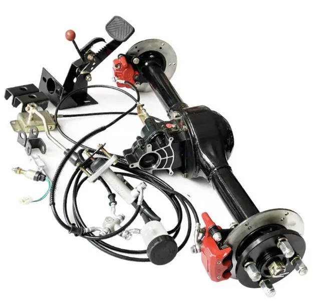 Electric tricycle rear axle assembly integrated differential package split tooth package power motor disc brake