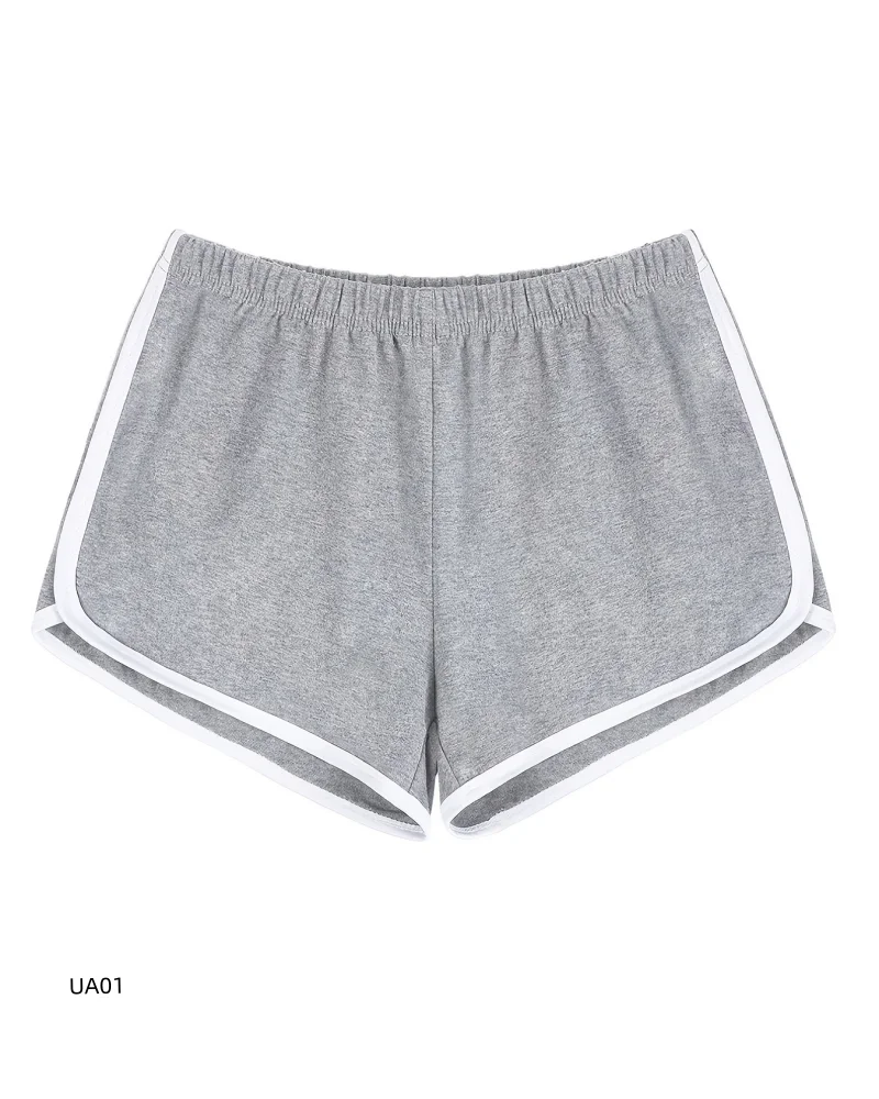 Summer Female Classic Contrast Binding Dolphin Shorts Elastic Waist Daily Wear Jogging Sport Short