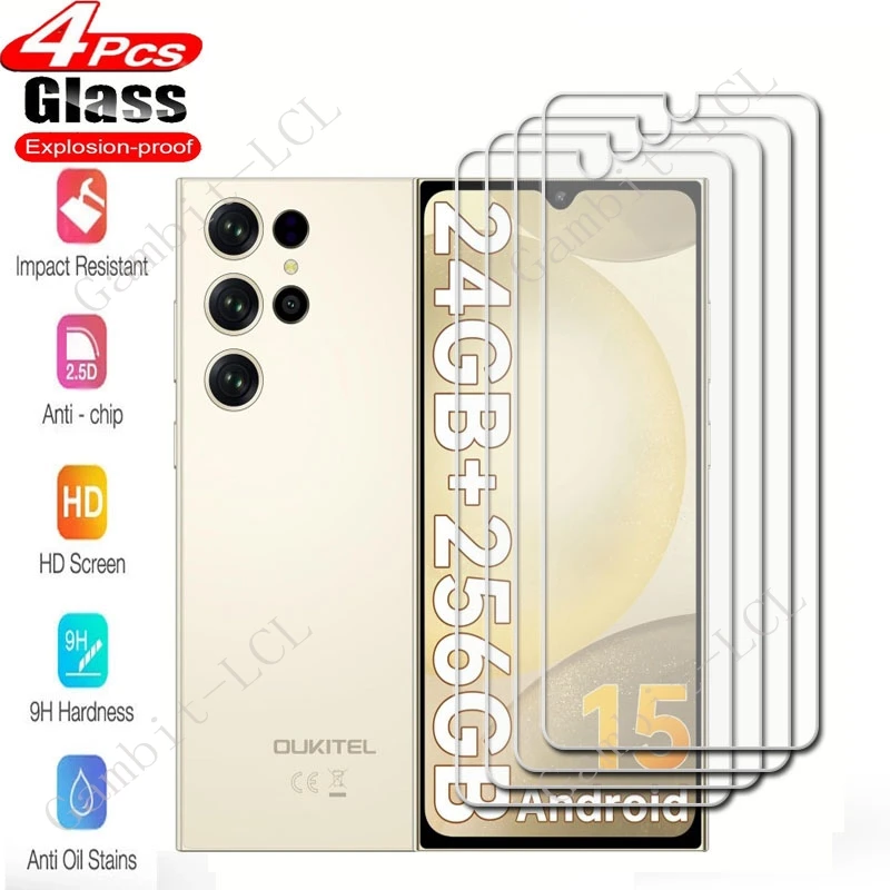 4 шт. закаленное стекло для Oukitel C61 Pro защитная пленка для OukitelC61Pro OukitelC61 C61Pro 6,88 