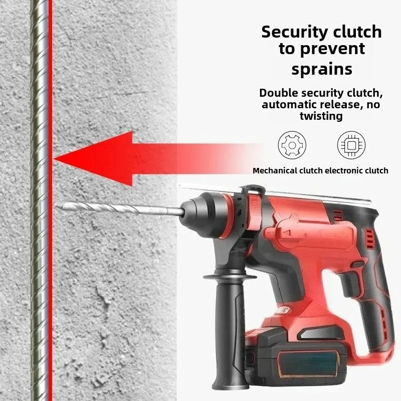 Type electric hammer light brushless lithium battery multi-function dual-purpose wireless impact drill power tool