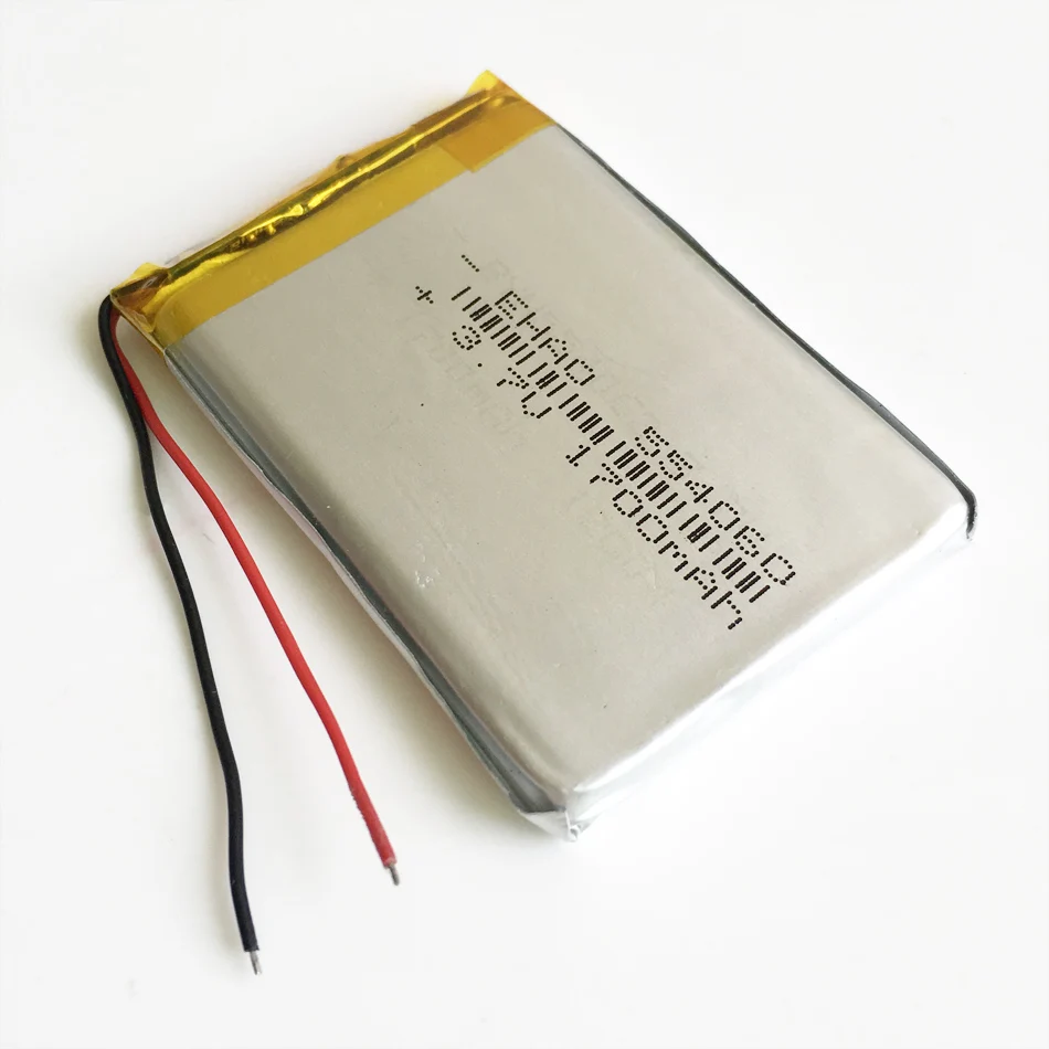 Batteria ricaricabile ai polimeri di litio Lipo 3.7V 1700mAh per MP3 Navigatore GPS Registratore DVD Auricolare E-book Camera 554060