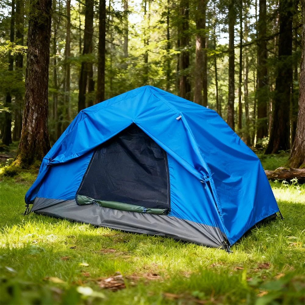 

STLF Outdoor Double-Layer Four-season Camping Tent Rainproof Mosquito-Proof Automatic Speed Open Fiberglass One Bedroom 2-3 Pers