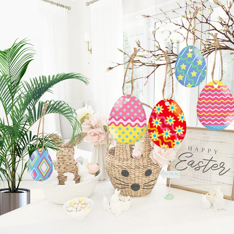 Novos ovos de páscoa coelho decoração pingente festivo fontes de festa
