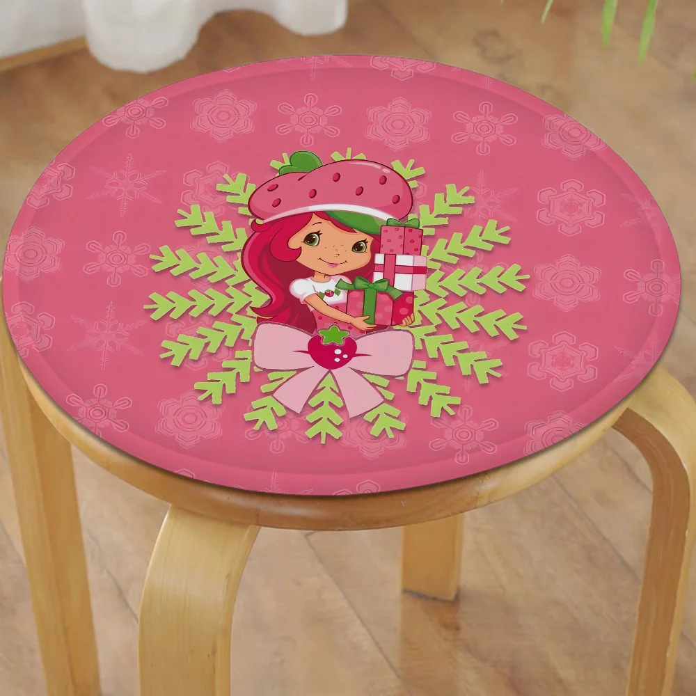 Cartoon S-Strawberry S-Shortcake Decorative Chair Mat Soft Pad Seat Cushion For Dining Patio Home Office Outdoor Garden Seat Mat