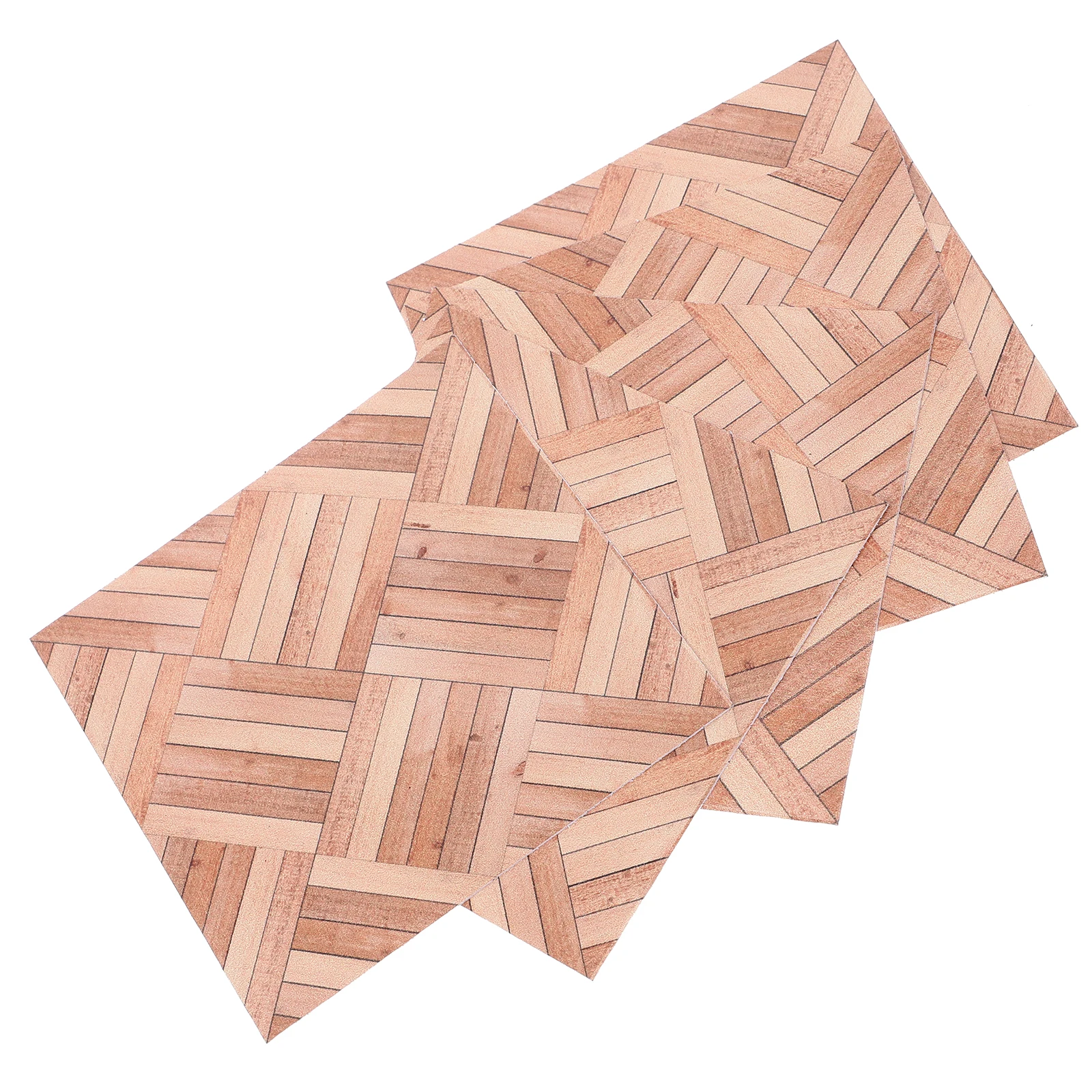 

5 Pcs Miniature Simulated Wood Grain Wall Panels Wallpaper House Dollhouse Decor