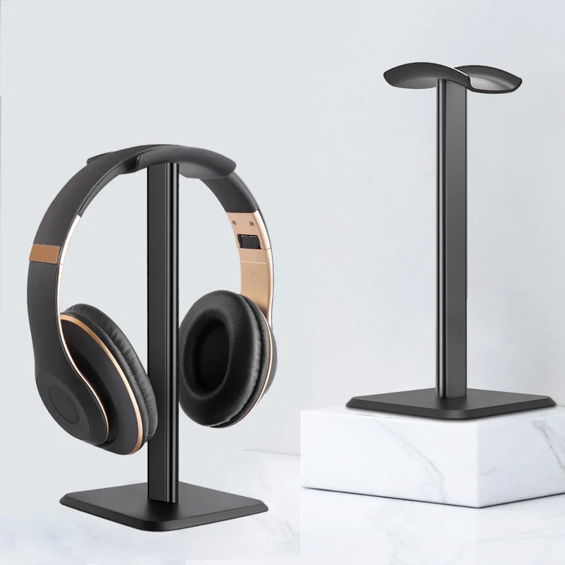 Headphone Stand, Headset Holder Earphone Stand With Aluminum Supporting Bar, For All Headphones Size