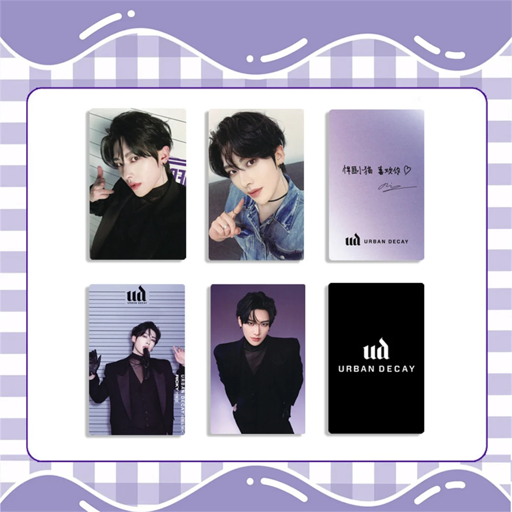 

4Pcs/Set KPOP ZEROBASEONE Member Ricky Photos Small Cards Two-Sided HD Postcards ZB1 Ricky Paper LOMO Cards Fans Collect Gift